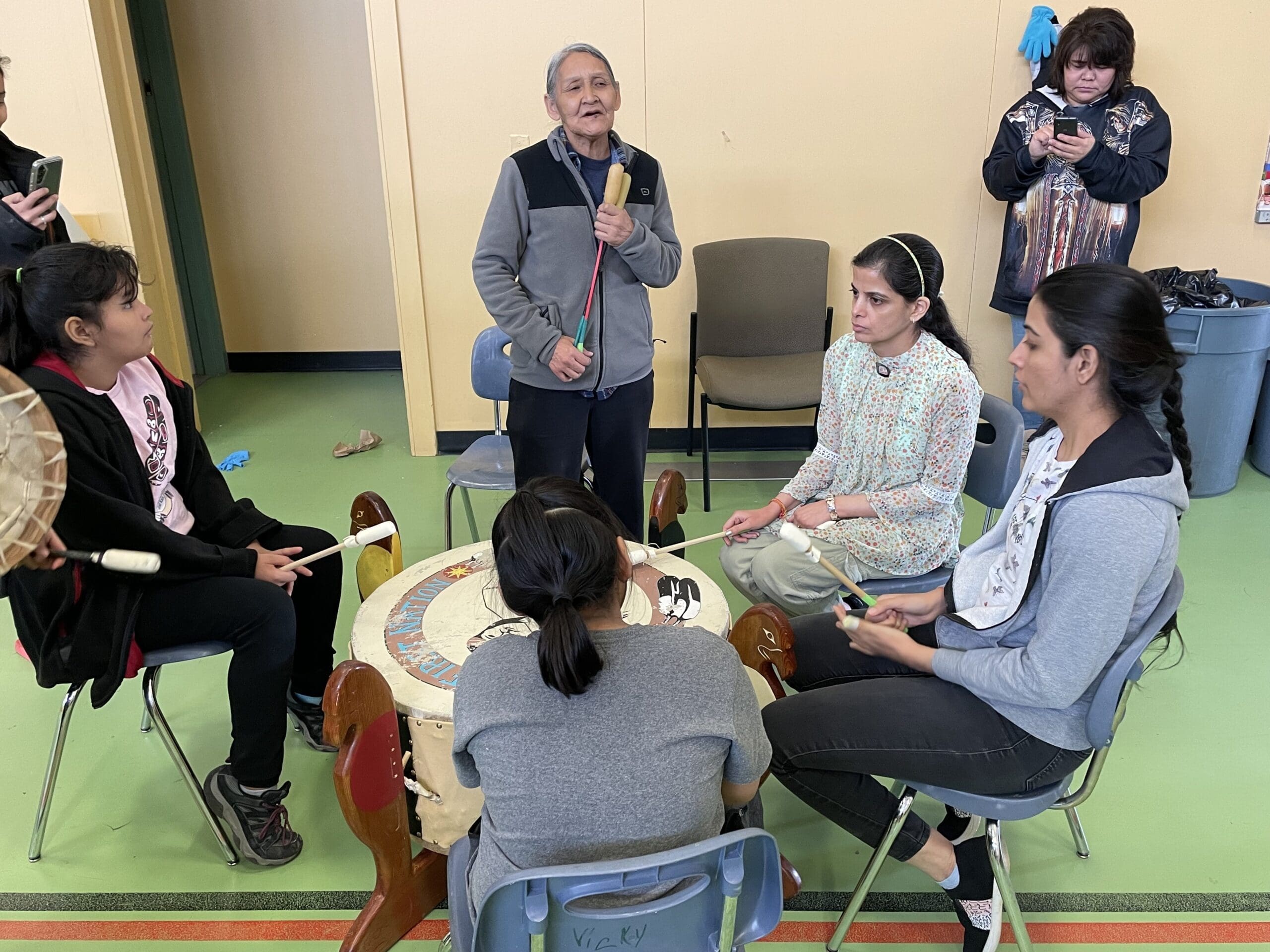 Teachers drumming